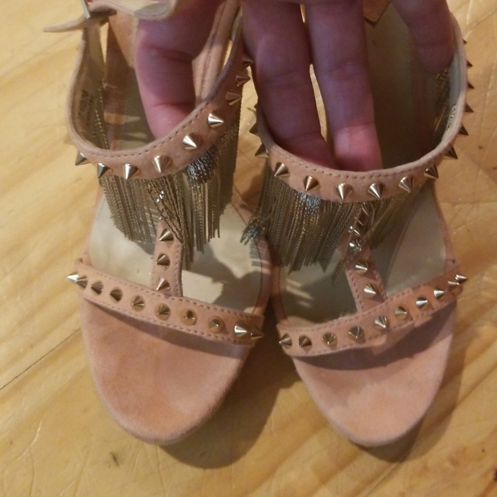 B Brian Atwood fringe sandals